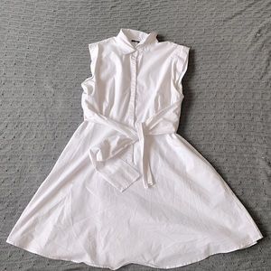 Cupid collared white dres